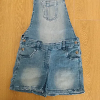 Salopette short bleu fille 10 ans